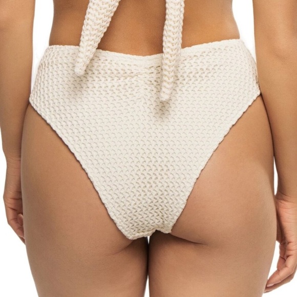 New! Montce Swim Paula High Waist Bikini Bottom cream 24222 - Picture 1 of 8